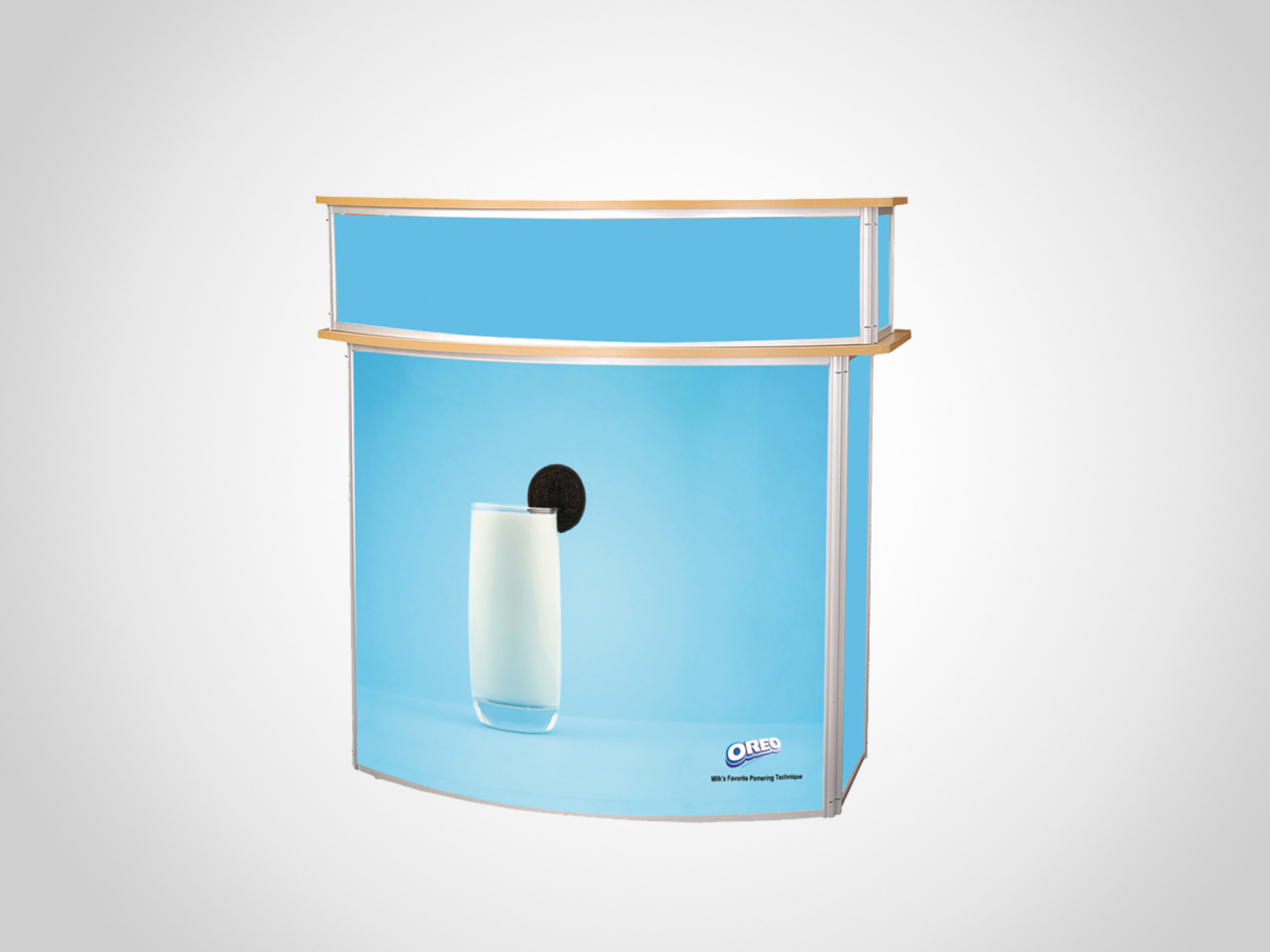 靈特爾鋁合金尺寸齒柱促銷桌LT-11B